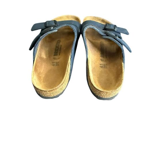 Birkenstock Mens Navy Blue Arizona Birko-Flor Casual Slip On Slide Sandals Sz 8 main image 5